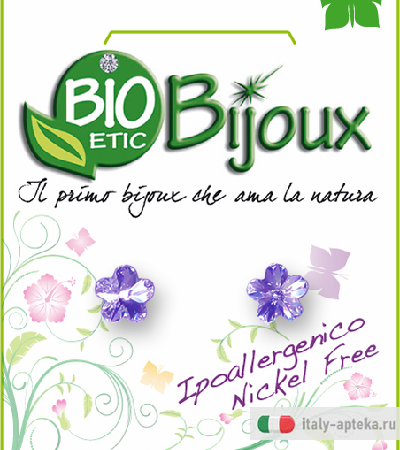 Bio Bijoux Orecchino  Fiore 6mm Violet