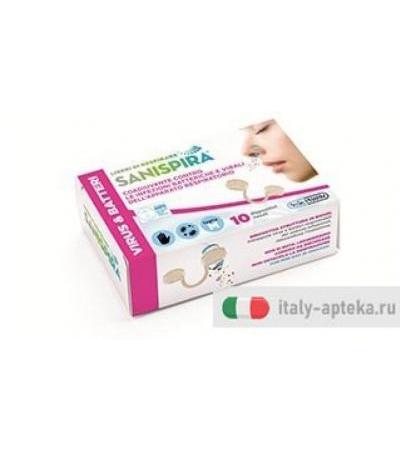 Sanispira Virus & Batteri 10 Filtri Nasali Misura S