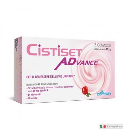 Corman Cistiset Advance Integratore Alimentare 15 Compresse