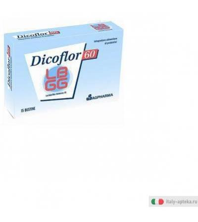 dicoflor 60 integratore alimentare a base di probiotici, indicato per favorire l'equilibrio della