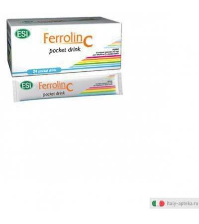 Esi Ferrolin C Pocket Drink Integratore Ferro 24 Bustine