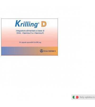 krilling d complemento alimentare a base di dha, vitamina d e vitamina e. il dha appartenente alla