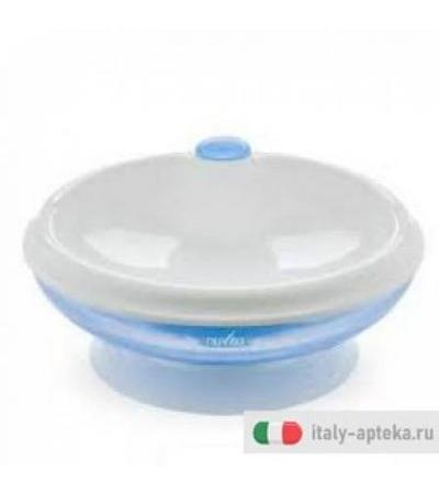 Nuvita Piatto Pappa calda Warm Plate Blue con ventosa