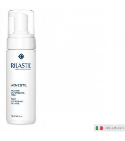 Rilastil Acnestil Mousse Detergente Viso Pelli Grasse e Sensibili 150