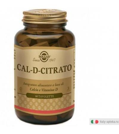 Solgar - Cal D Citrato Integratore per Le Articolazioni 60 Tavolette