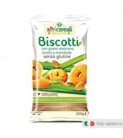 Biscotti con grano saraceno carota e mandorle