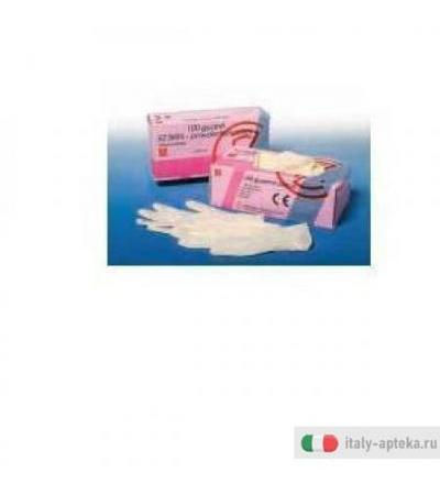 Guanto Latt S/polv M 100pz