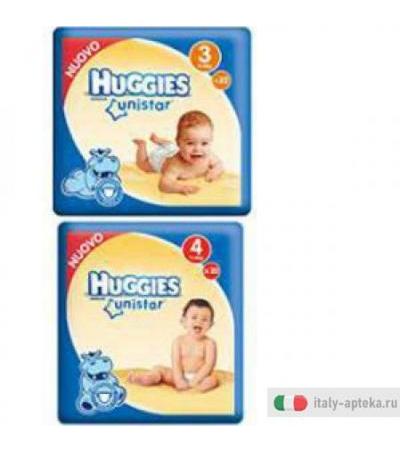 Huggies Unistar 4 7/18kg 18pz
