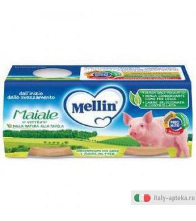 Mellin Omog Maiale C/verd2x80g