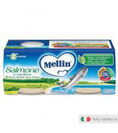 Mellin Omog Salmone 2x80g