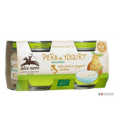 Alce Nero Omogeneizzato di Pera e Yogurt biologico 2x80g