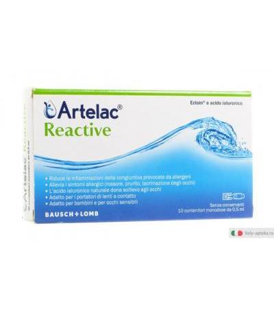 Artelac Reactive Soluzione oftalmica per la congiuntivite allergica 10 monodose