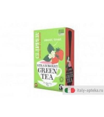 Clipper infuso tè verde alla fragola biologico 20 bustine