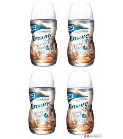 Ensure Plus advance cioccolato drink per il recupero di deficit nutrizionali e del peso corporeo 4 flaconi da 220ml