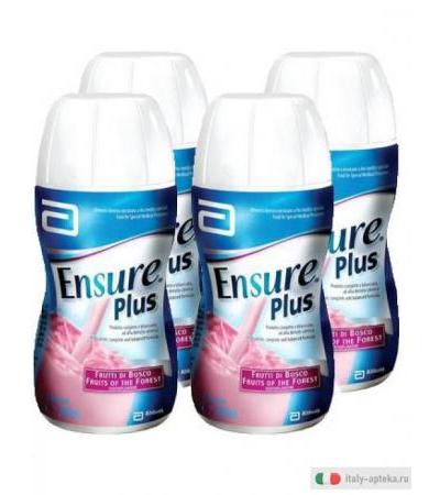 Ensure Plus Drink Frutti di Bosco per il recupero di deficit nutrizionali e del peso corporeo 4x200ml