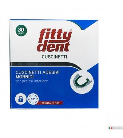 Fittydent Cuscinetti adesivi morbidi per protesi inferiore 30 pezzi