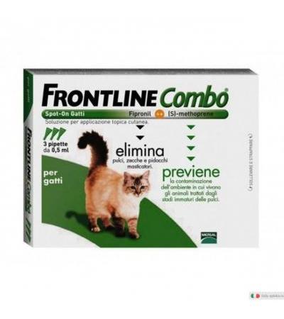 Frontline combo antiparassitario per gatti e furetti 3 pipette