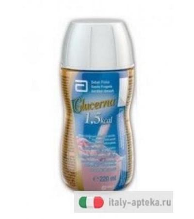 Glucerna 1,5 kcal alimento per pazienti affetti da diabete 220ml gusto fragola