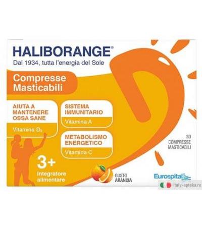 Haliborange bambini 3+ con Vitamina D3 gusto arancia 30 compresse masticabili
