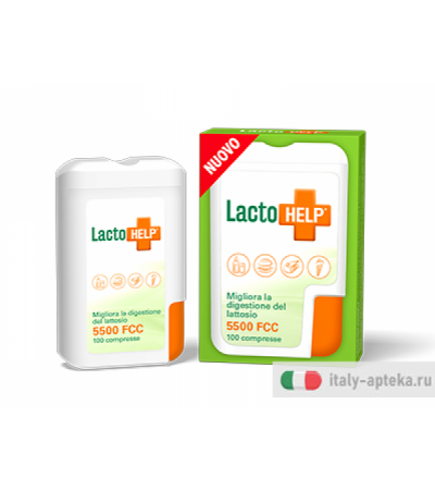 Lactohelp migliora la digestione del lattosio 5500 FCC 100 compresse