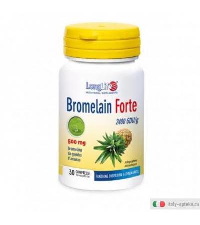 Longlife Bromelain Forte drenante 30 tavolette