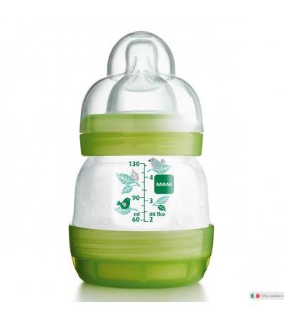MAM First Bottle 130ml biberon con valvola anticolica VERDE