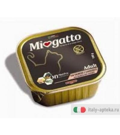 MioGatto Patè Adult monoporzione per gatti con salmone e gamberetti 100g