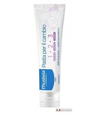 Mustela Pasta per il cambio 1-2-3 Crema prevenzione e trattamento arrossamenti 100ml