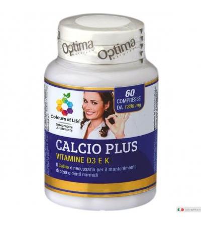 Optima Colours of Life Calcio Plus integratore alimentare utile per le ossa e per i denti 60 capsule
