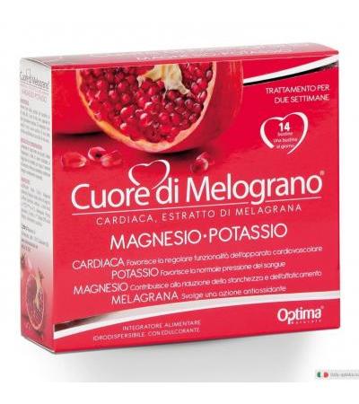 Optima Cuore di Melograno Magnesio e Potassio utile per l'apparato cardiovascolare 14 bustine