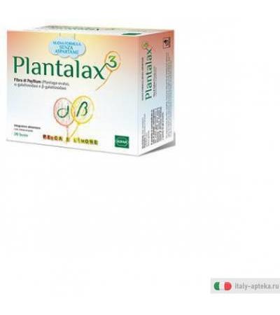 plantalax 3 integratore alimentare di fibra di psillyum con edulcorante. la plantago ovata contenuta
